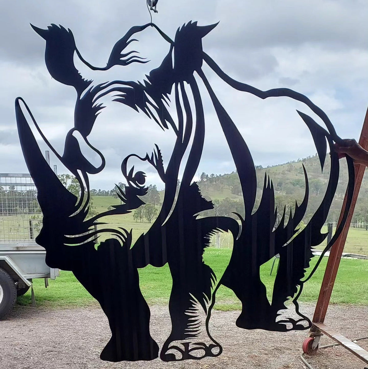 Rhino Garden Sculpture