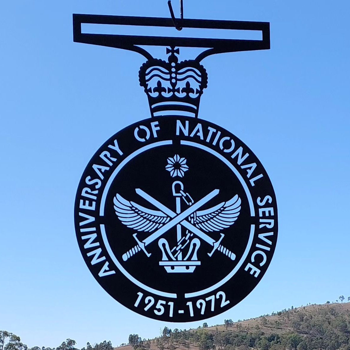 National Service Medal Wall Art
