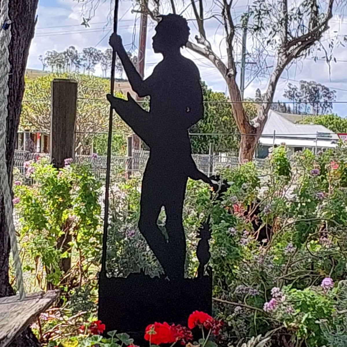 Indigenous Man With Spear and Nulla Nulla