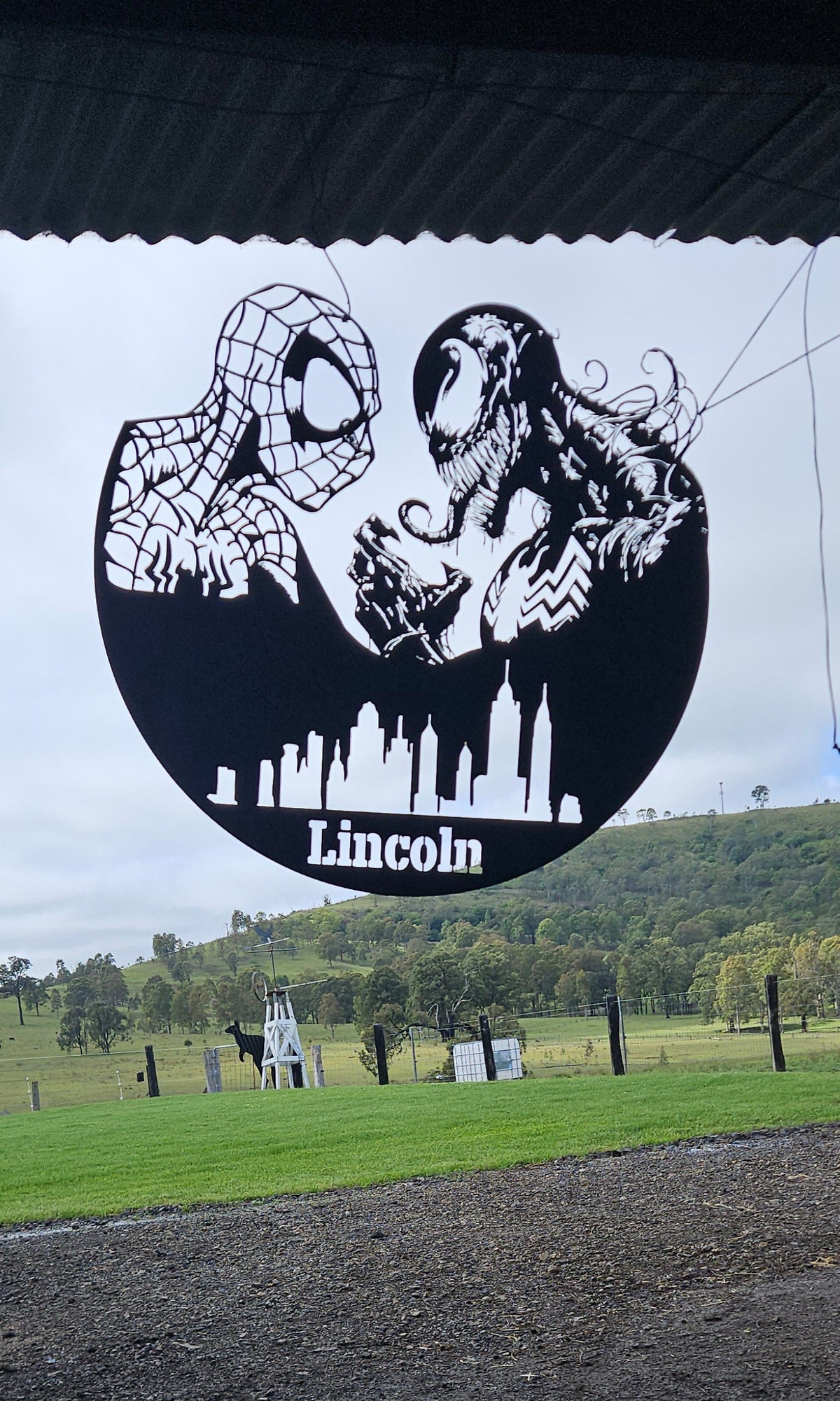 Kids bedroom metal art