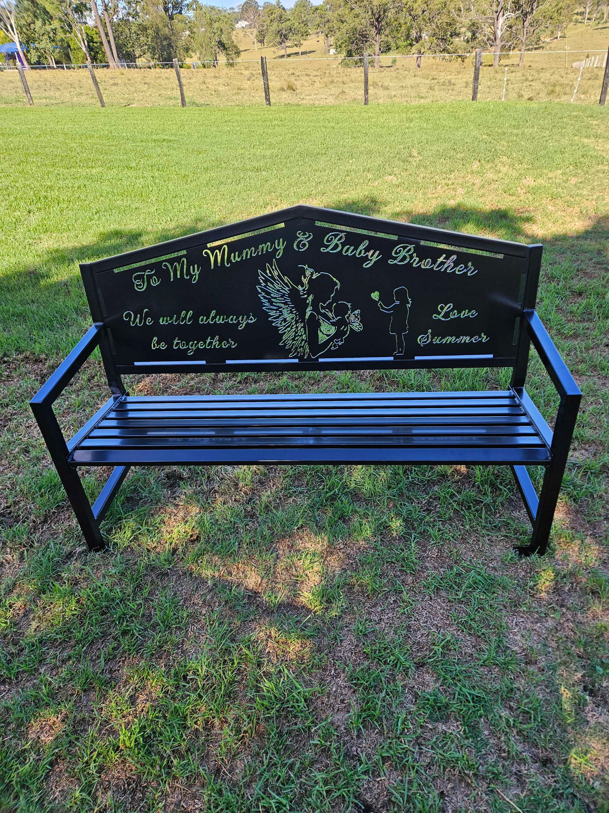 Memorial bench seat