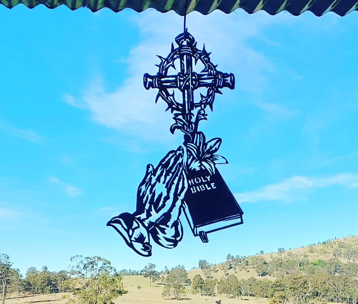 Religious metal wall art