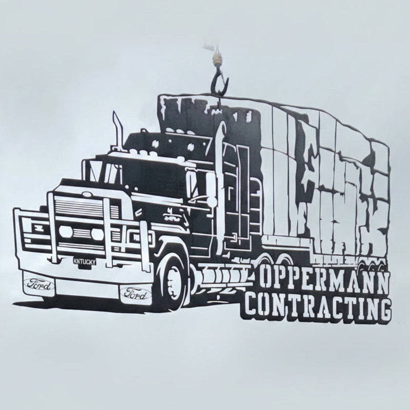 The truck, cut to match the real one