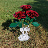 Bunch of Three Steel Roses