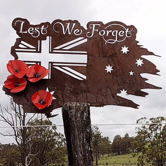 Lest We Forget Australian Flag