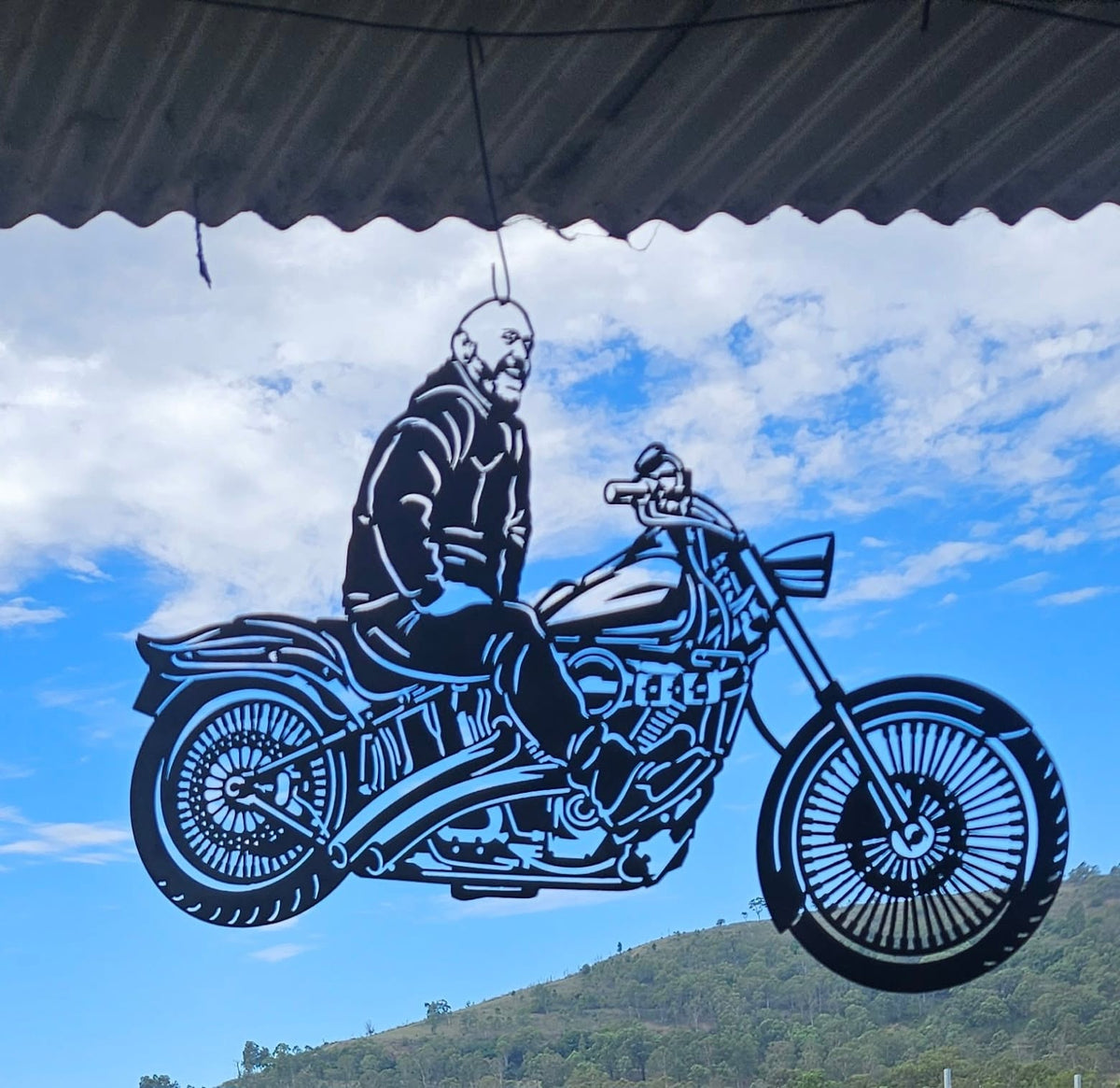 Portrait On Motorbike