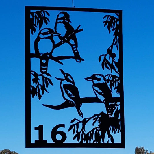 Kookaburra House Number Sign