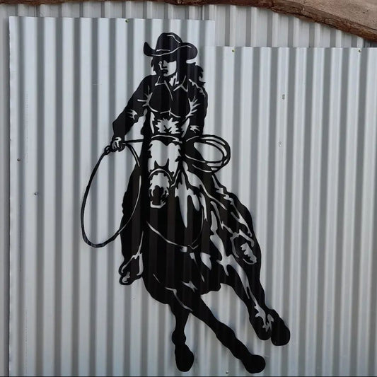 Cutting Horse and Rider