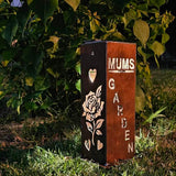 Solar Tube Corten Mums Garden