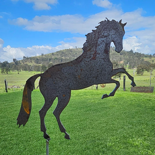 Rearing Horse Post Topper