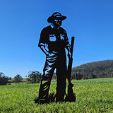 Farmer on guard in corten steel, Rustic Touch Creations