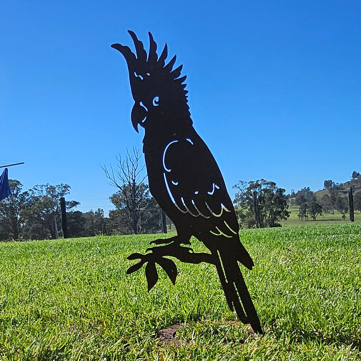 Crested Cockatoo in corten steel, Rustic Touch Creations